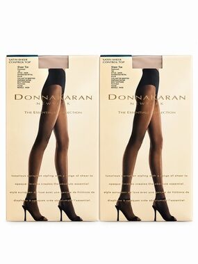 Donna Karan New York Satin Sheer Control Top Pantyhose – Tall – 2 Pack